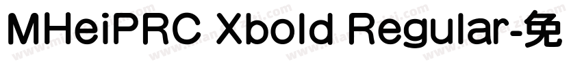 MHeiPRC Xbold Regular字体转换